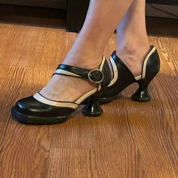 Like New Fluevog Black and White Heels - Picture 3 of 16